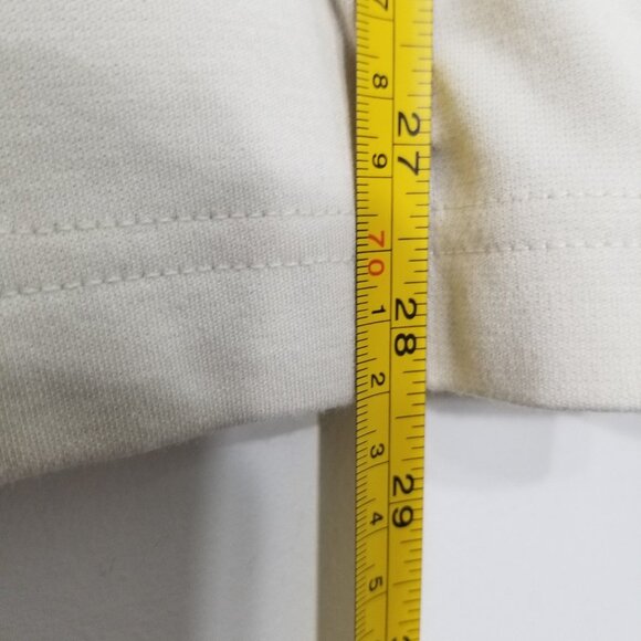 Covington 90s Mens Cream Polo Short Sleeve Two Button Cotton Blend Size Medium - Picture 7 of 8